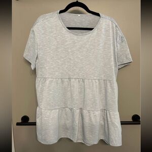 Women's Light Blue Tiered Top